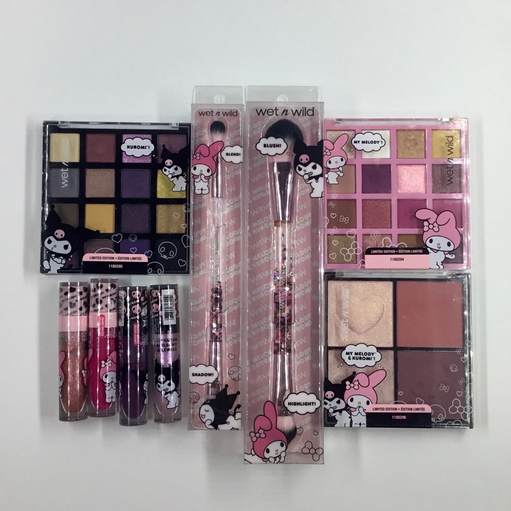 Wet n Wild My Melody & Kuromi 9 PC LTD ED PALETTES, BLUSH, LIPS + BRUSHES SEALED